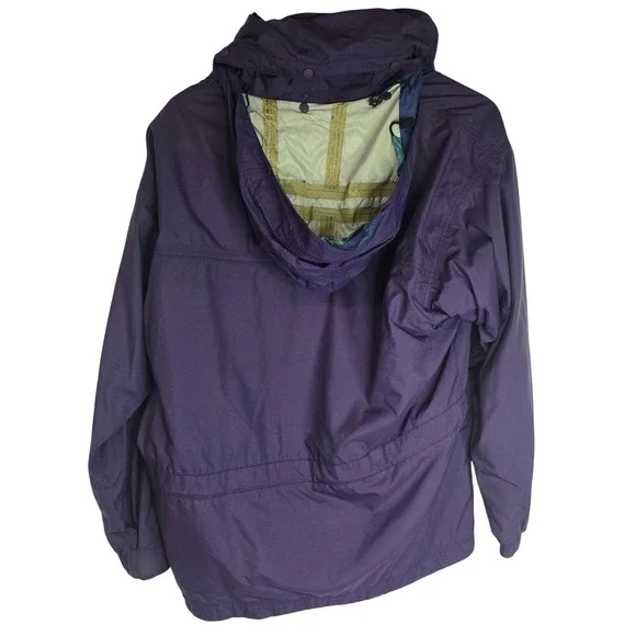 Patagonia Vintage Rain Jacket Women S Purple Nylon Gorpcore Hooded Windbreaker - Picture 2 of 7